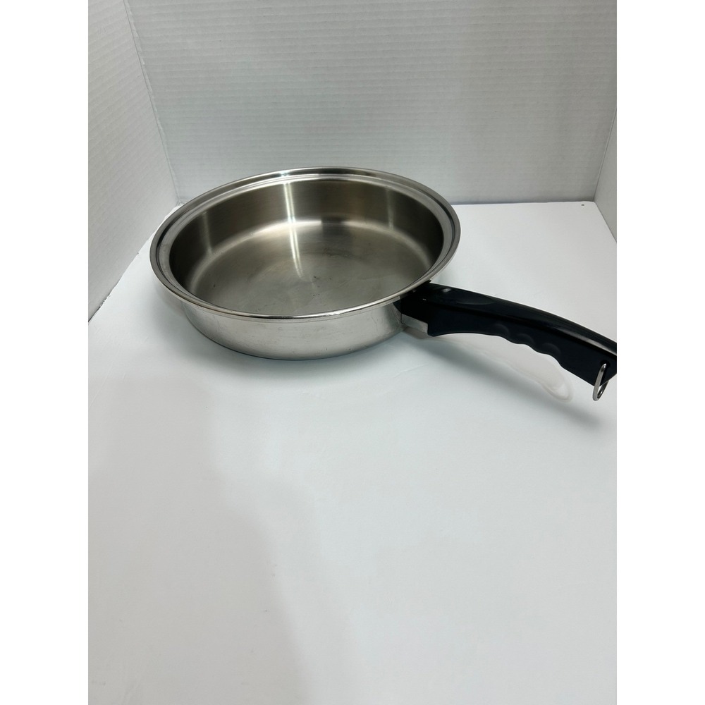Lustre Craft Skillet Pan Silver 9.5 Inch 3 Ply 18-8 Stainless Steel Made in USA